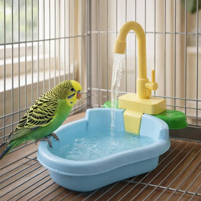 Automatic Bird Waterer with Faucet | Bird Bath for Cages