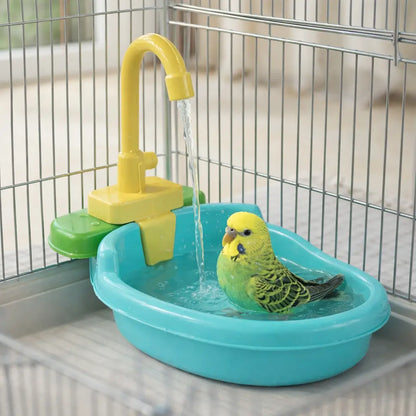 Automatic Bird Waterer with Faucet | Bird Bath for Cages