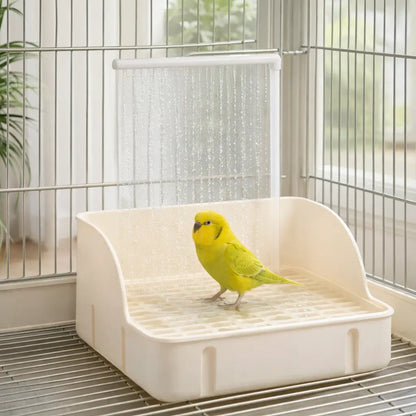 Abreuvoir pour oiseaux avec douche de pluie | Bain électrique pour oiseaux avec pompe