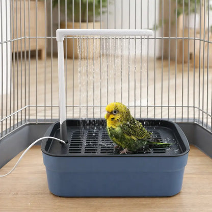 Abreuvoir pour oiseaux avec douche de pluie | Bain électrique pour oiseaux avec pompe