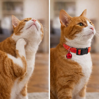 Zeckenhalsband für Katzen | Verstellbarer Schutz vor Insekten
