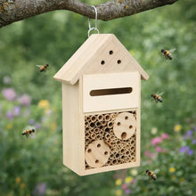 Insect hotel made of wood for garden & balcony | Natural bee hotel