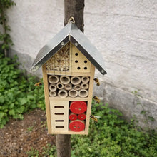 Insect hotel made of wood for garden | Natural bee hotel
