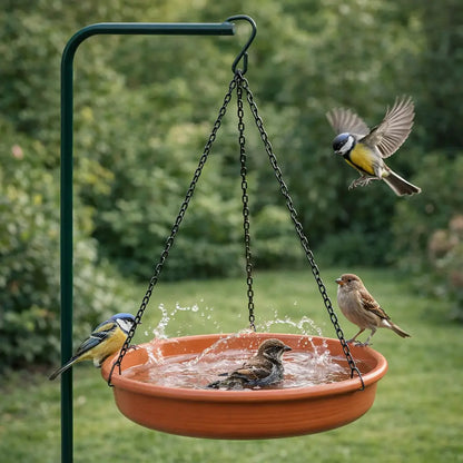 Station de nourrissage pour oiseaux à suspendre | Plateau de nourriture ou bain d'oiseaux pour jardin