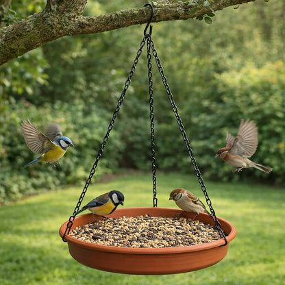 Station de nourrissage pour oiseaux à suspendre | Plateau de nourriture ou bain d'oiseaux pour jardin