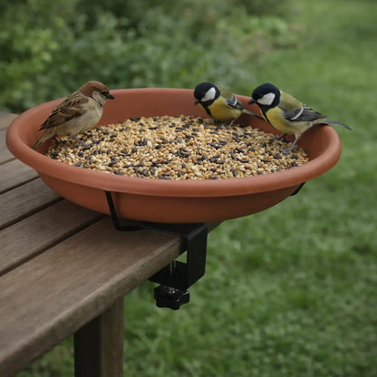 Birdbath or Bird Feeder Station for Balcony & Railing