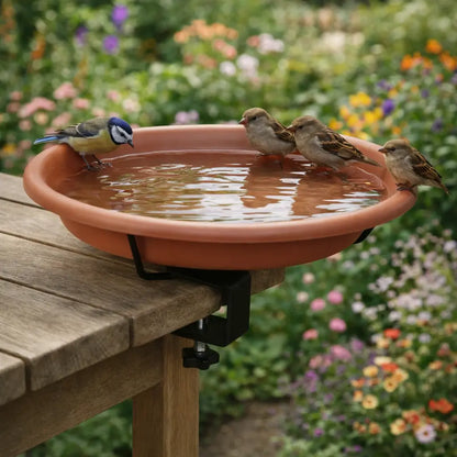 Birdbath or Bird Feeder Station for Balcony & Railing