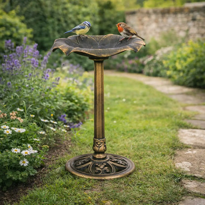 Vogeltränke mit Standfuß | Lotusblatt-Design für Garten & Terrasse