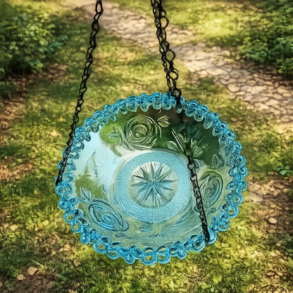 Hängende Vogeltränke & Vogelfutterschale mit Kette für Garten