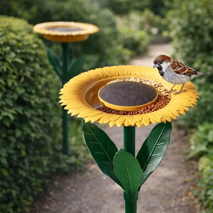 Vogelfutterstation Sonnenblume | Vogeltränke & Gartendeko