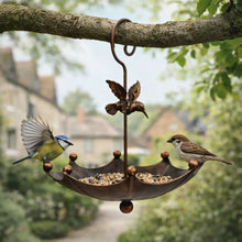 Antique Bird Feed with Canopy | Hanging Bird Bath