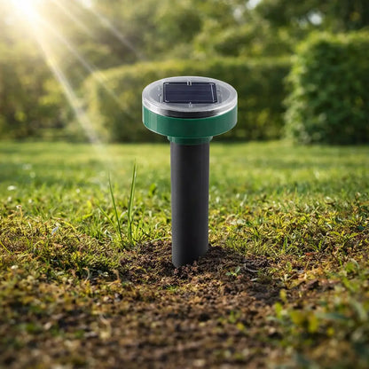 Répulseur solaire de taupes pour entretien de pelouse | Respectueux des animaux & résistant aux intempéries