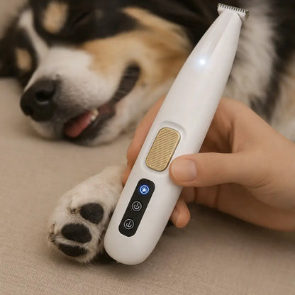 Hunde Pfotentrimmer mit LED | Leise & Kabellos für Feinarbeit
