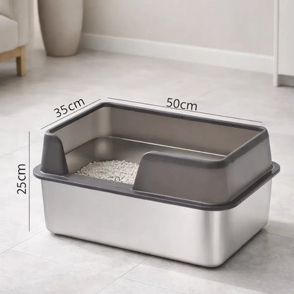 Modern Cat Litter Box | Odor-Free & Easy to Clean with High Walls