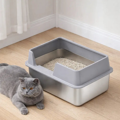 Modern Cat Litter Box | Odor-Free & Easy to Clean with High Walls