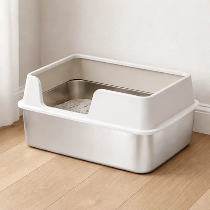 Modern Cat Litter Box | Odor-Free & Easy to Clean with High Walls