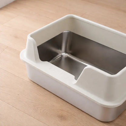 Modern Cat Litter Box | Odor-Free & Easy to Clean with High Walls