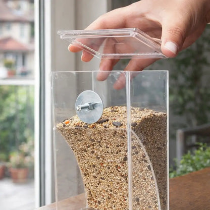 Transparent bird feeder station for cages | Clean & automatic