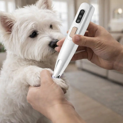 Hunde Pfotentrimmer mit LED | Leise & Kabellos für Feinarbeit