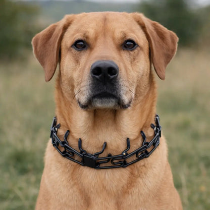 Anti-Zug Verstellbares Hunde Halsband mit Metallgliedern & Gummispitzen