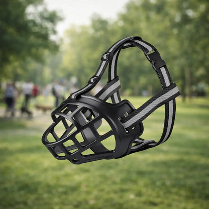 Adjustable Muzzle for Dogs | Breathable & Reflective