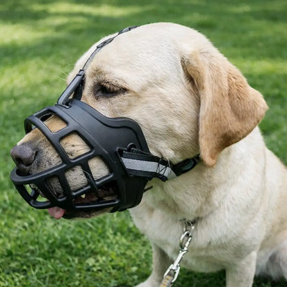 Adjustable Muzzle for Dogs | Breathable & Reflective