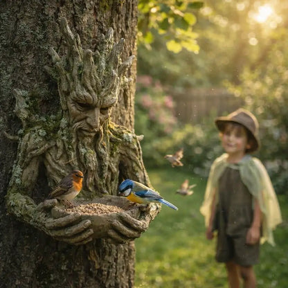 Tree Face Bird Feed Station | Weatherproof & Decorative