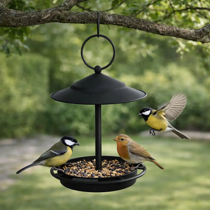 Vogelfutterstation & Vogeltränke aus Edelstahl | Hängend