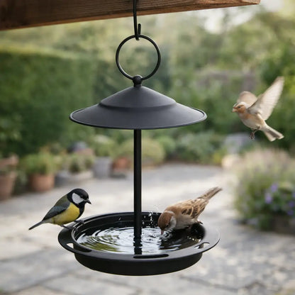 Vogelfutterstation & Vogeltränke aus Edelstahl | Hängend
