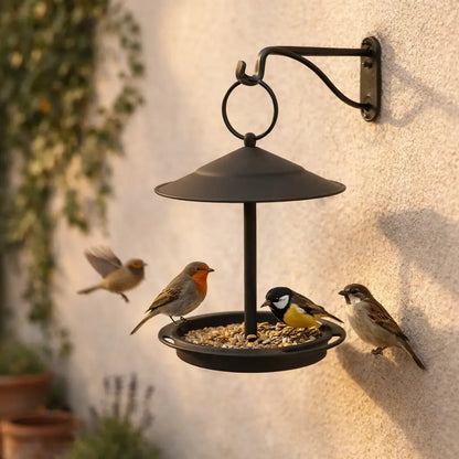 Vogelfutterstation & Vogeltränke aus Edelstahl | Hängend