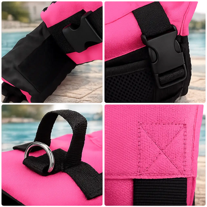 Gilet de sauvetage pour chien avec nageoire de requin & poignée