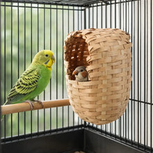 Birdhouse made of bamboo | Nest basket with hook