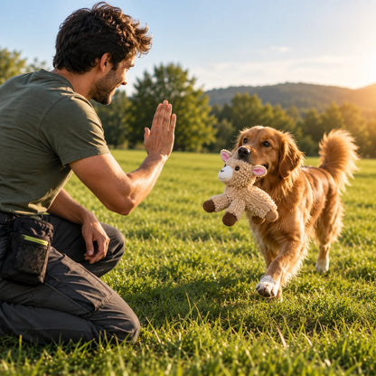 Plüsch Hundespielzeug Alpaka | Leises Kuscheltier für Hunde