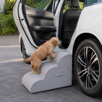 3-stufige Hundetreppe aus Schaumstoff mit rutschfestem Bezug