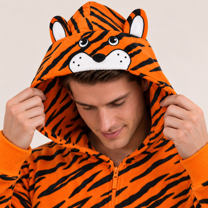 Tiger Partnerlook | Onesie & Hundemantel für Mensch und Hund