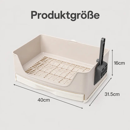 Kaninchentoilette mit Schublade | Leicht zu reinigen