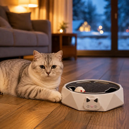 Interaktives Katzenspielzeug | Elektrisches Mausspielzeug mit Kratzfläche
