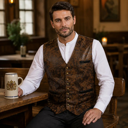 Trachtenweste Herren mit Muster | Elegante Weste für Oktoberfest
