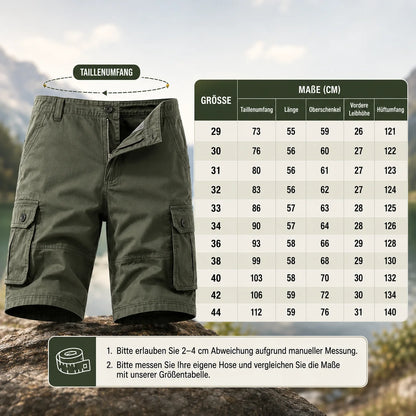 Herren Cargo Shorts aus Baumwolle | Robuste Outdoor & Freizeitshorts
