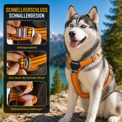 Hundegeschirr mit Griff & Reflektor | Verstellbares Hundegeschirr
