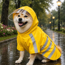 Hunde Regenmantel Wasserdicht | Reflektierende Regenjacke mit Kapuze