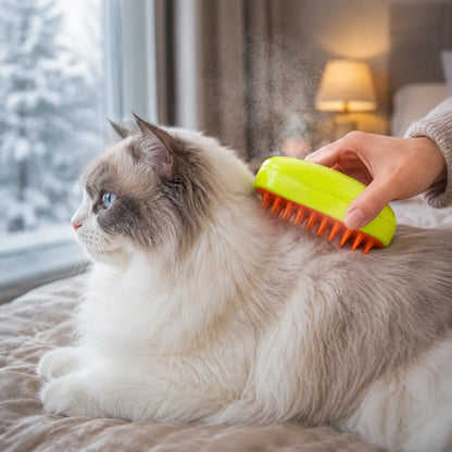 Fellbürste für Hunde & Katzen | Dampfbürste gegen lose Haare