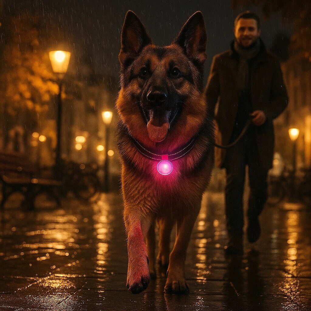 LED-Licht für Hundehalsband | wasserdicht & wiederaufladbar