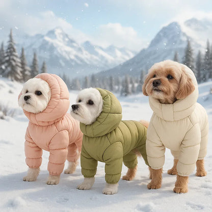 Winter Hundemantel mit Kapuze | Warmer Mantel für Kleine Hunde