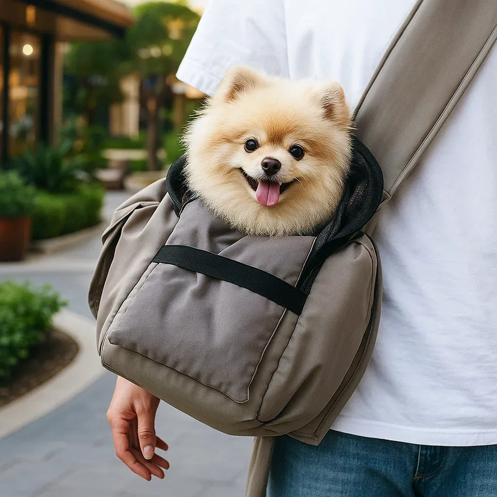 Hundetragetasche | Bequeme & Sichere Schultertasche für Unterwegs