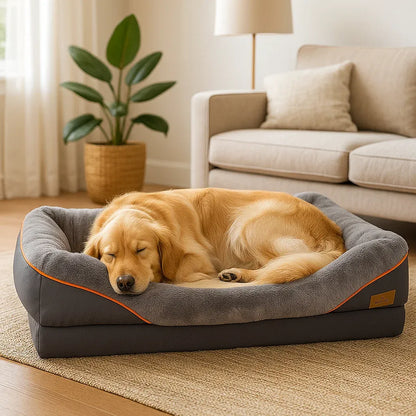 Winter Hundebett mit Memory-Schaum | Warm, Weich & Pflegeleicht