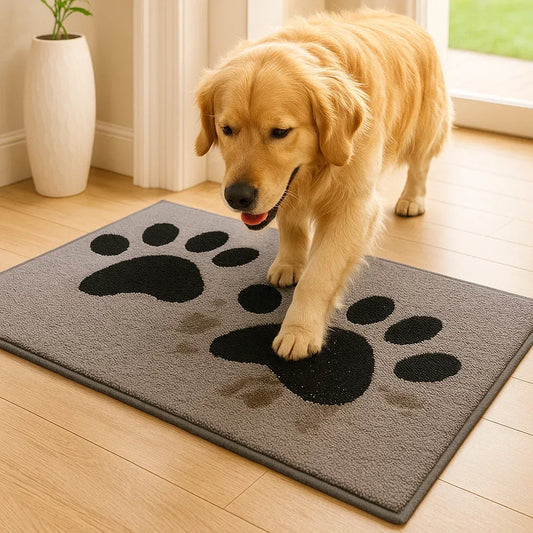 Schmutzfangmatte Hund mit Pfotenmuster | Saugstark & Rutschfest