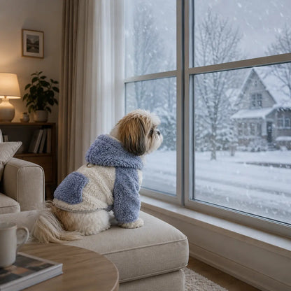 Hundemantel Winter | Warmer Fleece-Mantel für kleine & mittlere Hunde