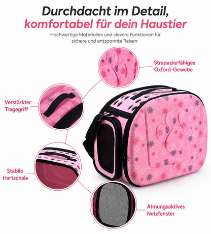 Transporttasche für Katzen & Kleine Hunde | Faltbar & Stabil