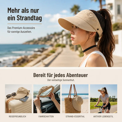 Damen Sonnenhut aus Baumwolle | UV-Schutz Bucket Hat mit Breiter Krempe